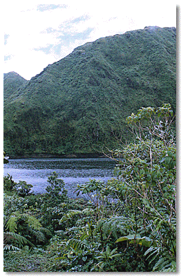 Two views of Boeri lake from the trail