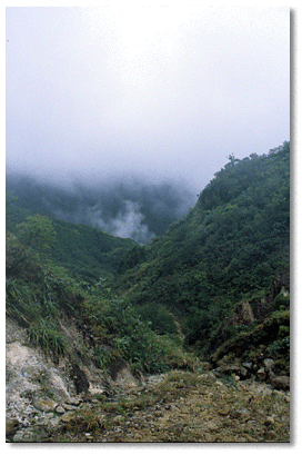 An arduous hike through the Valley of Desolation is required to get to the Boiling Lake