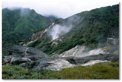 An arduous hike through the Valley of Desolation is required to get to the Boiling Lake