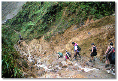 An arduous hike through the Valley of Desolation is required to get to the Boiling Lake
